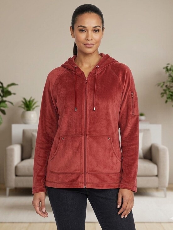 Kristen Blake Jackets & Blazers - NWT Kristen Blake Velour Full Zip Hoodie XL